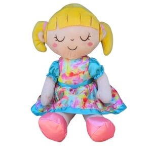 Kid Connection Colourful Girl Plush Doll Toy